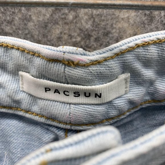 Pacsun Jeans Women 24 Ladies Blue Denim Pants Mom Jean Pockets Outdoors - Picture 9 of 12